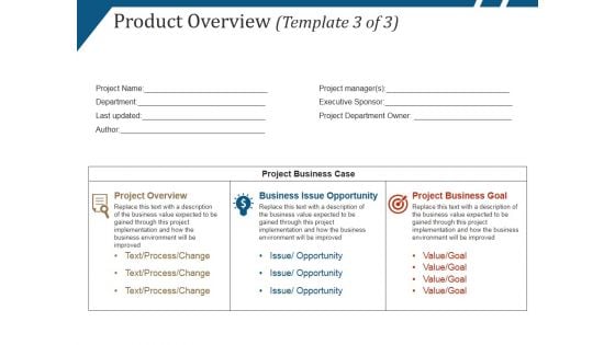 Product Overview Template 3 Ppt PowerPoint Presentation Ideas Design Templates