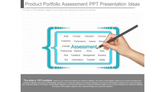 Product Portfolio Assessment Ppt Presentation Ideas