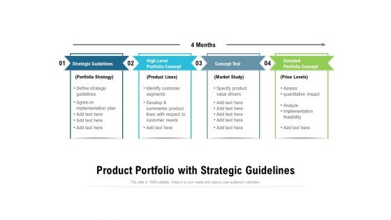 Product Portfolio With Strategic Guidelines Ppt PowerPoint Presentation File Portfolio PDF