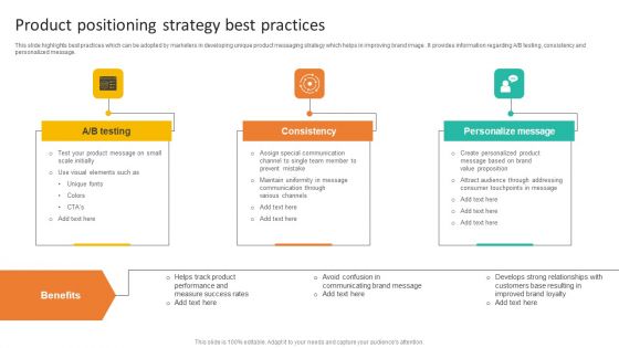 Product Positioning Strategy Best Practices Ideas PDF