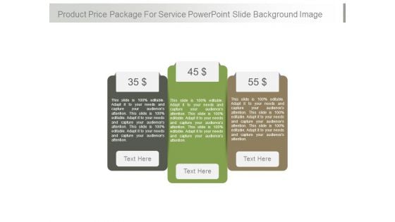 Product Price Package For Service Powerpoint Slide Background Image