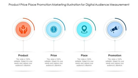 Product Price Place Promotion Marketing Illustration For Digital Audience Measurement Summary PDF