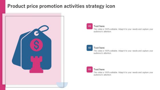 Product Price Promotion Activities Strategy Icon Ppt Infographic Template Files PDF