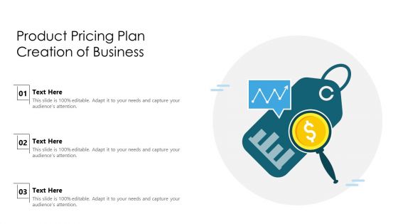 Product Pricing Plan Creation Of Business Ppt PowerPoint Presentation Icon Model PDF