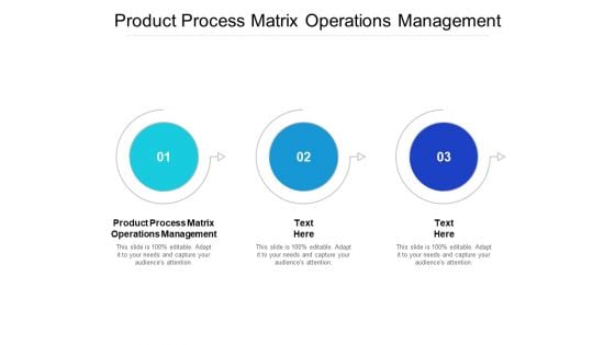 Product Process Matrix Operations Management Ppt PowerPoint Presentation Styles Show Cpb