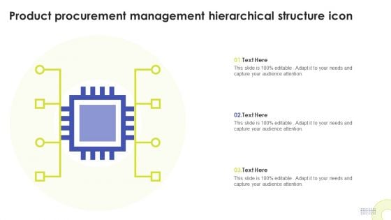 Product Procurement Management Hierarchical Structure Icon Ppt Layouts Themes PDF