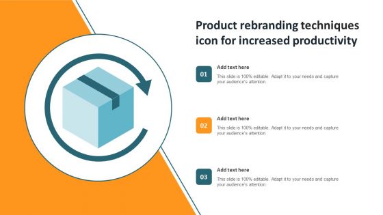 Product Rebranding Techniques Icon For Increased Productivity Rules PDF