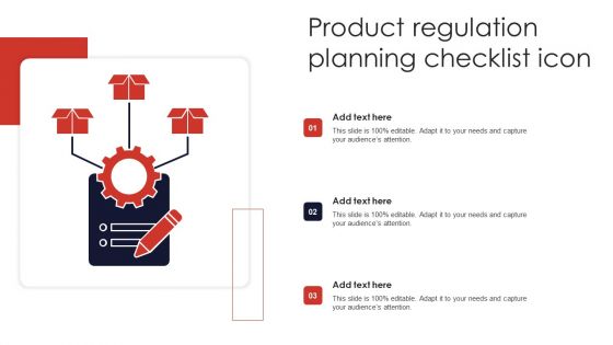 Product Regulation Planning Checklist Icon Clipart PDF