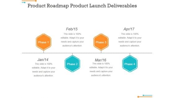 Product Roadmap Product Launch Deliverables Template 1 Ppt PowerPoint Presentation Model Styles