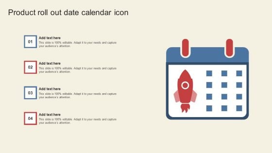 Product Roll Out Date Calendar Icon Diagrams PDF