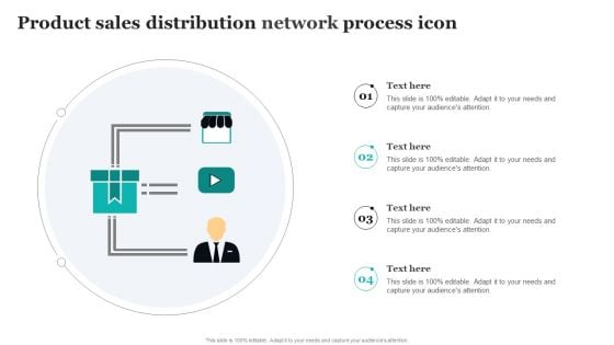 Product Sales Distribution Network Process Icon Ppt PowerPoint Presentation Outline Layout Ideas PDF