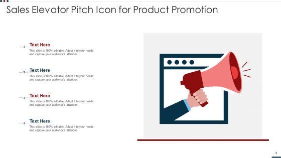 Product Sales Elevator Pitch Ppt PowerPoint Presentation Complete Deck With Slides