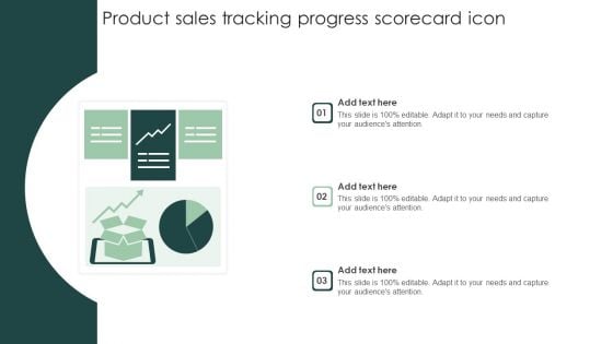 Product Sales Tracking Progress Scorecard Icon Introduction PDF