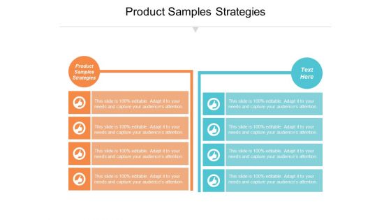 Product Samples Strategies Ppt PowerPoint Presentation Infographics Influencers Cpb