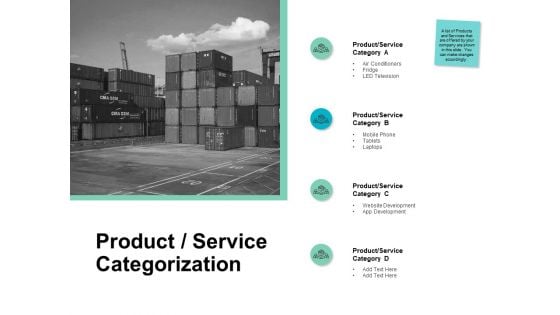 Product Service Categorization Development Ppt PowerPoint Presentation Layouts Infographic Template