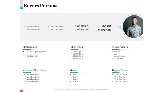 Product Share In Customer Wallet Buyers Persona Icons PDF