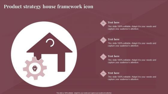 Product Strategy House Framework Icon Infographics PDF