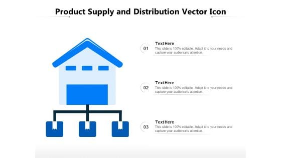 Product Supply And Distribution Vector Icon Ppt PowerPoint Presentation File Rules PDF