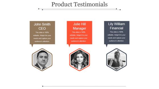 Product Testimonials Ppt PowerPoint Presentation Background Designs