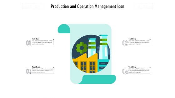 Production And Operation Management Icon Ppt PowerPoint Presentation File Designs PDF