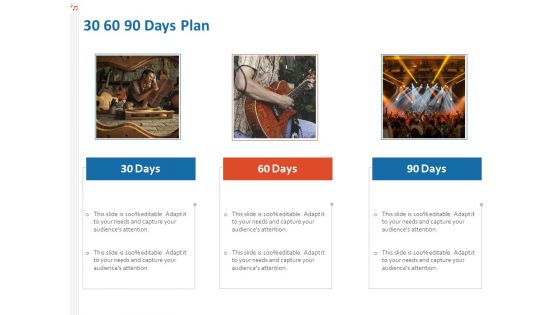 Production House Agreement 30 60 90 Days Plan Ppt Infographics Tips PDF