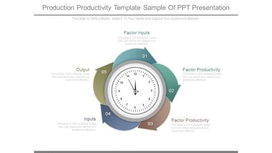 Production Productivity Template Sample Of Ppt Presentation