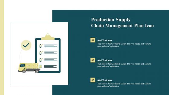 Production Supply Chain Management Plan Icon Inspiration PDF