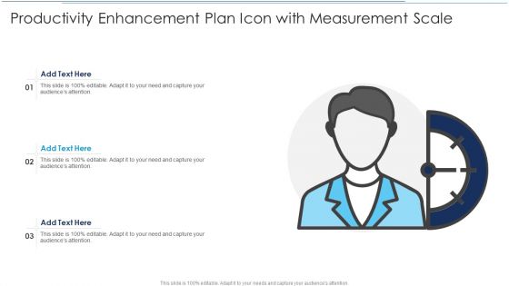 Productivity Enhancement Plan Icon With Measurement Scale Sample PDF