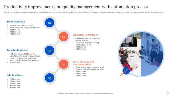 Productivity Improvement And Quality Management With Automation Process Introduction PDF