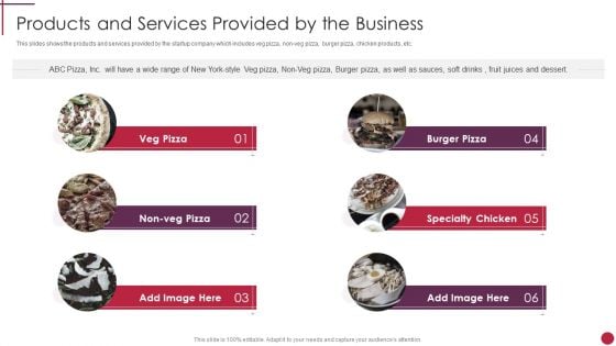 Products And Services Provided By The Business Start Up Master Plan Diagrams PDF