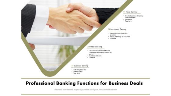 Professional Banking Functions For Business Deals Ppt PowerPoint Presentation File Clipart PDF Professional Banking Functions For Business Deals Ppt PowerPoint Presentation File Clipart PDF