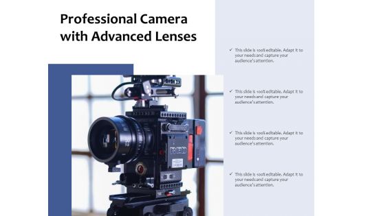 Professional Camera With Advanced Lenses Ppt PowerPoint Presentation Gallery Smartart PDF