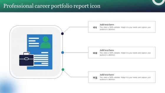 Professional Career Portfolio Report Icon Professional PDF