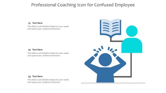 Professional Coaching Icon For Confused Employee Ppt PowerPoint Presentation Model Designs PDF