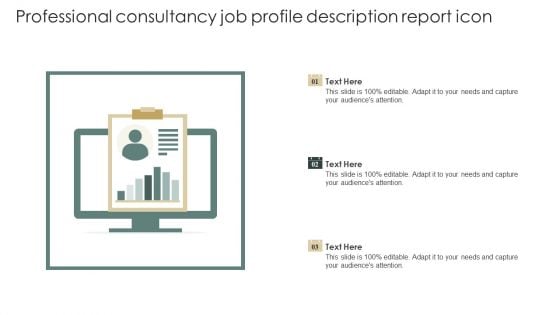 Professional Consultancy Job Profile Description Report Icon Brochure PDF