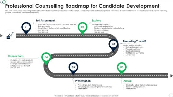 Professional Counselling Roadmap For Candidate Development Summary PDF