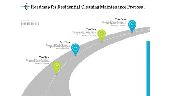 Professional House Cleaning Service Roadmap For Residential Cleaning Maintenance Proposal Slides PDF
