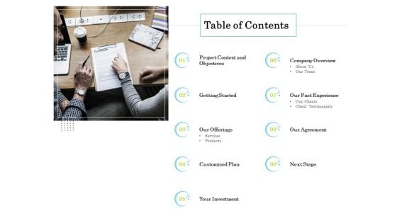 Professional House Cleaning Service Table Of Contents Graphics PDF