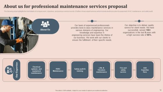 Professional Maintenance Services Proposal Ppt PowerPoint Presentation Complete Deck With Slides Slide10