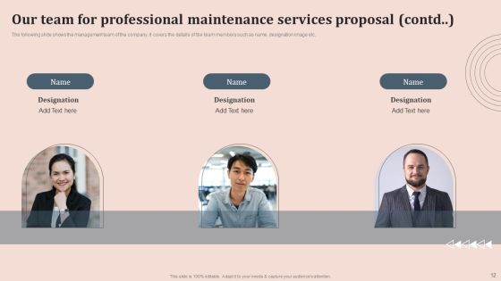 Professional Maintenance Services Proposal Ppt PowerPoint Presentation Complete Deck With Slides Slide12
