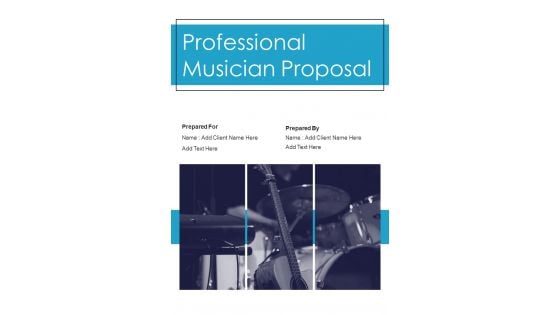 Professional Musician Proposal Example Document Report Doc Pdf Ppt