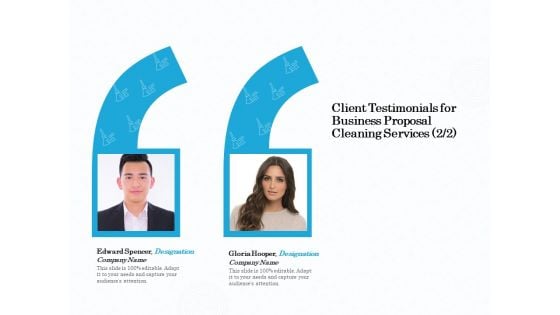 Professional Sanitation Solutions Client Testimonials For Business Proposal Cleaning Services Company Portrait PDF Professional Sanitation Solutions Client Testimonials For Business Proposal Cleaning Services Company Portrait PDF