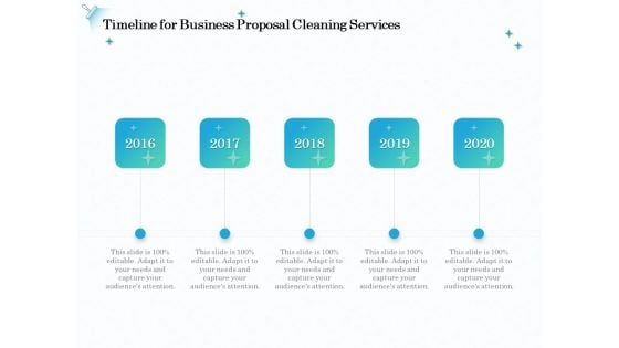 Professional Sanitation Solutions Timeline For Business Proposal Cleaning Services Ppt Slides Graphics Tutorials PDF