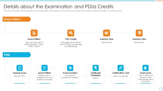 Professional Scrum Master Certification Details About The Examination And Pdus Credits Slides PDF Professional Scrum Master Certification Details About The Examination And Pdus Credits Slides PDF