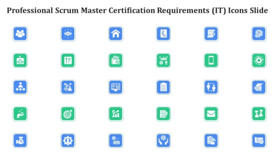 Professional Scrum Master Certification Requirements IT Icons Slide Themes PDF