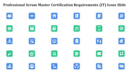 Professional Scrum Master Certification Requirements IT Icons Slide Themes PDF