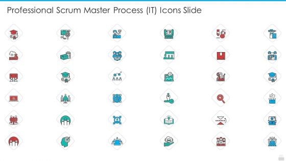 Professional Scrum Master Process IT Icons Slide Portrait PDF