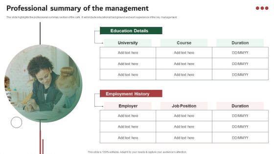 Professional Summary Of The Management Elements PDF