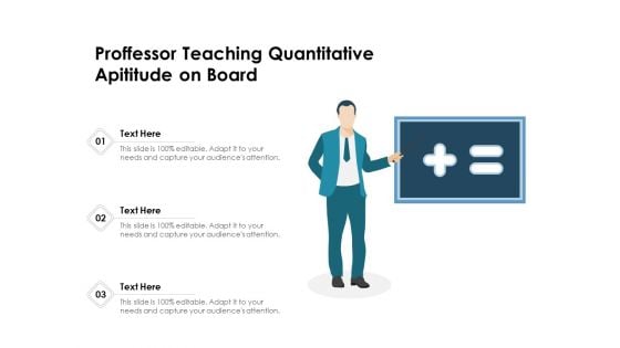 Proffessor Teaching Quantitative Apititude On Board Ppt PowerPoint Presentation Gallery Graphics Download PDF