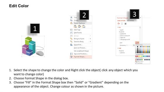 Profit Growth Bars With Icons And Mouse Powerpoint Template